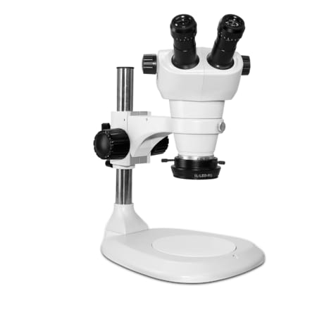 Scienscope NZ Stereo Zoom Binocular With LED Light With Polarizer On Lab Stand NZ-PK1-R3